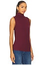 view 2 of 4 Ceci Sleeveless Turtleneck Top in Dark Port