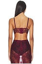 view 3 of 5 Aislin Lace Bralette Top in Dark Port