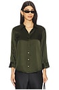 view 1 of 4 Blusa Dani com manga 3/4 in Deep Olive