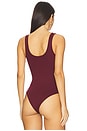 view 4 of 5 Nica Scoop Neck Tank Bodysuit in Dark Port
