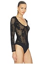 view 3 of 5 Gwendolyn Long Sleeve Bodysuit in Black