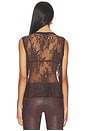 view 3 of 4 Brax Lace Muscle Tank Top in Dark Brown