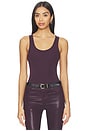 view 1 of 4 Adira Scoop Neck Tank in Dark Malbec