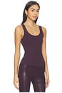 view 2 of 4 Adira Scoop Neck Tank in Dark Malbec