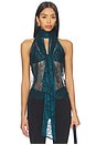 view 1 of 5 Reece Tie Neck Sleeveless Blouse in Deep Teal