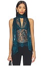 view 2 of 5 Reece Tie Neck Sleeveless Blouse in Deep Teal