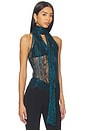 view 3 of 5 Reece Tie Neck Sleeveless Blouse in Deep Teal