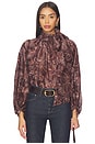 view 1 of 4 BLOUSE OVERSIZED RHETT in Brown Etched Paisley