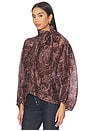 view 2 of 4 BLOUSE OVERSIZED RHETT in Brown Etched Paisley