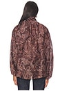 view 3 of 4 BLOUSE OVERSIZED RHETT in Brown Etched Paisley