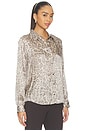 view 3 of 5 Tyler Long Sleeve Blouse in Grey Multi Patch Leopard