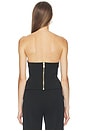 view 3 of 4 Anna Structured Peplum Corset Top in Black