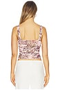 view 3 of 4 CAMISETA DE TIRANTES FRUNCIDA RASHA in Light Nectar Pink Small Multi Butterfly Jungle