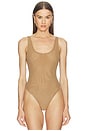 view 2 of 5 Kalea Scoop Neck Tank Bodysuit in Dark Macchiato