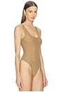 view 3 of 5 Kalea Scoop Neck Tank Bodysuit in Dark Macchiato