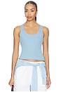 view 1 of 4 Adira Scoop Tank in Allure Blue