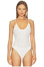 view 2 of 5 Gelina Ruched Bodysuit in White