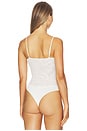 view 4 of 5 Gelina Ruched Bodysuit in White