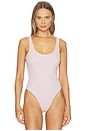 view 2 of 5 Nica Scoop Neck Tank Bodysuit in Icy Lilac