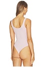 view 4 of 5 Nica Scoop Neck Tank Bodysuit in Icy Lilac