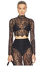 view 1 of 4 Henriette Lace Long Sleeve Top in Black