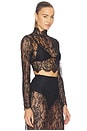 view 2 of 4 Henriette Lace Long Sleeve Top in Black