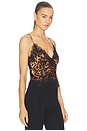 view 2 of 4 Kimber Lace Insert Cami in Tan Multi Java Leopard & Black