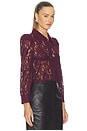 view 2 of 4 Anita Lace Button Up in Deep Sangria