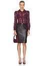 view 5 of 4 Anita Lace Button Up in Deep Sangria