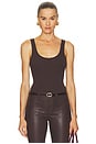 view 1 of 5 Nica Scoop Tank Bodysuit in Dark Java