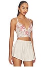 view 2 of 4 Kaori Bralette in Tan Multi Textured Jungle Toile