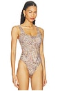 view 3 of 5 BODY KALEA SCOOP NECK TANK in Tan & Mv Valencia Leopard