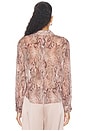 view 3 of 4 Cosette Crop Hi Low Shirt in Western Snake Print