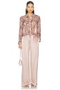 view 4 of 4 Cosette Crop Hi Low Shirt in Western Snake Print