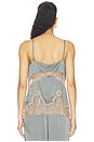 view 3 of 4 Mitsu Lace Trim Cami in Smokey Olive & Praline