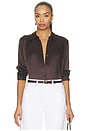 view 1 of 4 Tyler Longsleeve Blouse in Dark Java