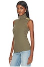 view 2 of 5 Ceci Slvless Turtle Neck in Ash Olive & Gold