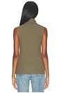 view 4 of 5 Ceci Slvless Turtle Neck in Ash Olive & Gold