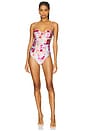 view 1 of 4 Amie Soft Cloud Underwire Bandeau One Piece Swimsuit in Multi
