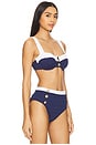view 2 of 5 Alexandria Structured Bikini Top in Color Block Chic Marine