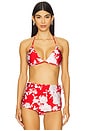view 1 of 4 Annabelle Triangle Bikini Top in Ikebana Rose
