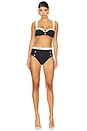 view 4 of 5 Alexandria Colorblock Chic Bikini Top in Black