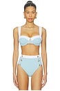 view 1 of 5 HAUT DE MAILLOT DE BAIN ALEXANDRIA in Powder Blue