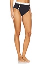 view 2 of 5 Vanessa Colorblock Chic High Waisted Bikini Bottom in Black