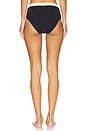 view 3 of 5 Vanessa Colorblock Chic High Waisted Bikini Bottom in Black