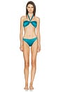 view 4 of 4 Jean Scoop Front Bikini Bottom in Crystal Teal