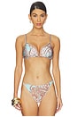 view 1 of 4 Alisha Over The Shoulder Bikini Top in Ice Blue Multi