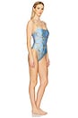view 2 of 3 Remi Chain Lingerie One Piece Swimsuit in Sky