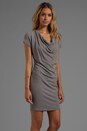 view 3 of 5 Drape Front Slub Jersey Dress in Chateau Grey