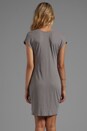 view 4 of 5 Drape Front Slub Jersey Dress in Chateau Grey
